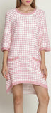 Cashmere-Blend Lattice Knit Dress