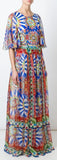 'Carretto' Sicilano Print Maxi Dress - DESIGNER INSPIRED FASHIONS