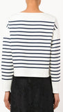 Pineapple-Embellished Striped Top