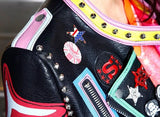 Embellished 'Rock Group' Faux Leather Jacket - DESIGNER INSPIRED FASHIONS