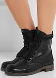 'Harper' Lace-up Leather Ankle Boots - DESIGNER INSPIRED FASHIONS