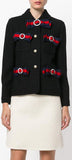 Web-Bow Tweed Jacket & Skirt Set