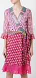 'Nieves' Printed Wrap Dress - DESIGNER INSPIRED FASHIONS