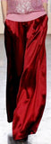Pink V-Neck Sequin Embellished Sweater & Red Wide-Leg Pants - DESIGNER INSPIRED FASHIONS