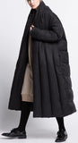 Paneled Puffer Coat - Red, Champagne, or Black