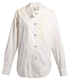 Lace-Trimmed Asymmetric Shirt