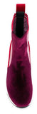 Paneled Two-Tone Ankle Boots - Red & Burgundy or Black & Blue