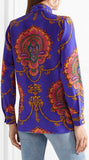 Treasure Pussy-Bow Printed Silk Crepe De Chine Blouse