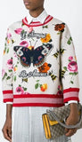 Butterfly Embroidered Multicolor Sweatshirt - DESIGNER INSPIRED FASHIONS