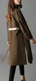 Button Ruffled-Sleeve Coat