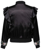 Floral Embroidered Ruffled Jacket