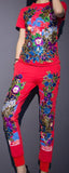 Embellished T-Shirt & Elasticated Pant Set - ( Pink, Red, White, Black) - DESIGNER INSPIRED FASHIONS