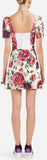 Peony Print Brocade Dress