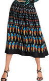 Exotic Print Pleated Skirt