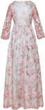 Pink Floral Embellished Gown