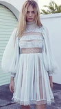 'Rhythm Spiral' Empire Dress in Mint Green - DESIGNER INSPIRED FASHIONS