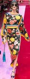 Floral Print Flared-Sleeve Midi Dress