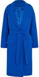 Cashmere & Wool Wrap Coat in Blue - DESIGNER INSPIRED FASHIONS