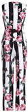 Floral & Striped Vest & Copped Pant Set
