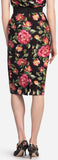 Floral Print Pencil Skirt