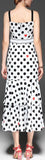 Heart & Polka Dot Print Midi Dress