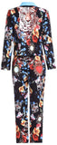 Multi Mixed Print Cropped Blazer & Pant Set