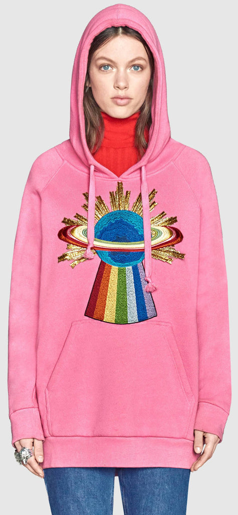 Embroidered Hooded Sweatshirt - DESIGNER INSPIRED FASHIONS
