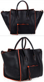 Classic Phantom Luggage Tote, Black & Orange - DESIGNER INSPIRED FASHIONS