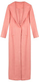 Long Pink Wool-Blend Coat