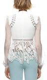 Lace Detail Top in White - DESIGNER INSPIRED FASHIONS