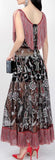 Embroidered Fringed Dress