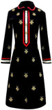 Insect-Embroidered Mini Dress