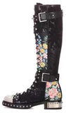 Embellished Leather Boots