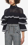 Striped Frill Sweater