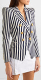Double-Breasted Striped Blazer | DESIGNER INSPIRED FASHIONS