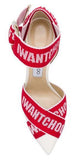 Bea 100 Pumps, Red and White