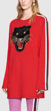 Oversize Long-Sleeve T-Shirt with Panther - DESIGNER INSPIRED FASHIONS