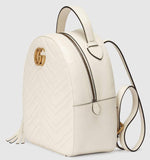 GG Marmont Quilted Leather Backpack, White - DESIGNER INSPIRED FASHIONS