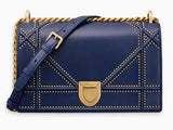 Diorama Bag in Studded Leather - Blue or Red
