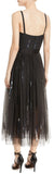 Paillette-Embroidered Dress w/ Tulle Skirt