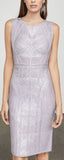 'Annette' Geometric Spliced Grain Dress