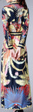 Long Tropical-Print Shirt-Dress