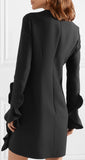 Ruffled Mini Dress, Black