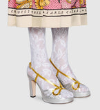 Metallic Leather Platform Sandals - Silver/Gold | DESIGNER INSPIRED FASHIONS