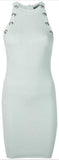 Knit Halter Midi Dress, Green