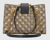 Padlock Small GG Bees Shoulder Bag