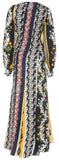 Long-Sleeve Vintage Patchwork Twill Dress | DESIGNER INSPIRED FASHIONS