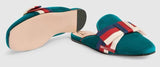 Velvet Slipper with Sylvie Bow