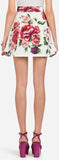 Peonies Printed Brochen Skirt