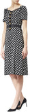 Black & White Polka Dot Print Dress - DESIGNER INSPIRED FASHIONS
